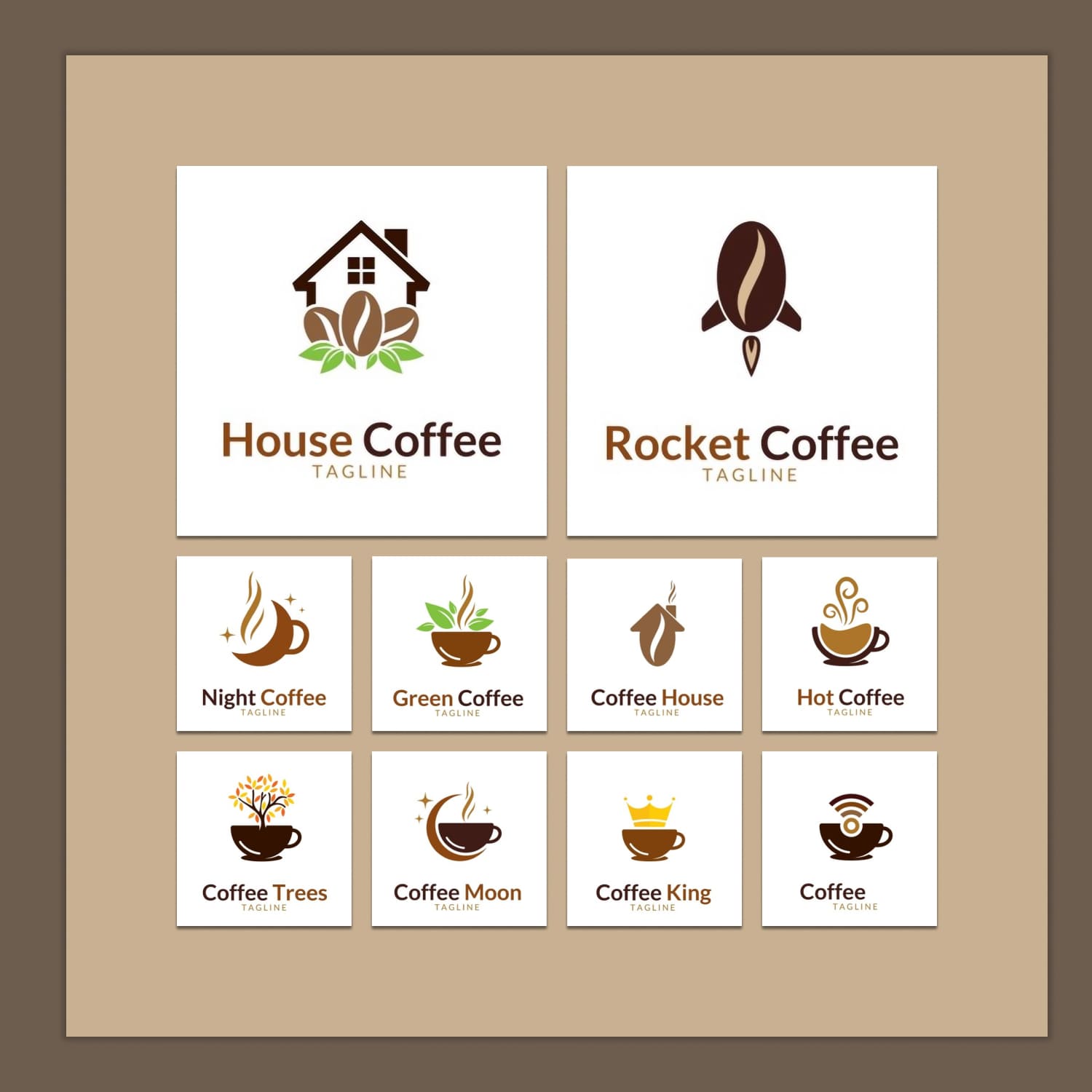 10 Coffee Logo Bundle #1 created by PutraCetol Studio.