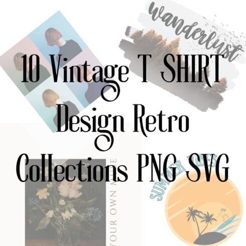 10 Vintage T SHIRT Design Retro Collections PNG SVG - MasterBundles