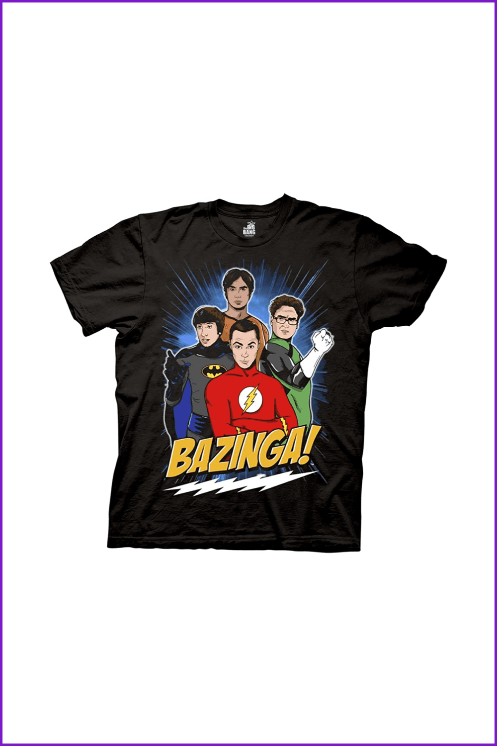 Ripple Junction Big Bang Theory DC Superhero Group Adult T-Shirt.