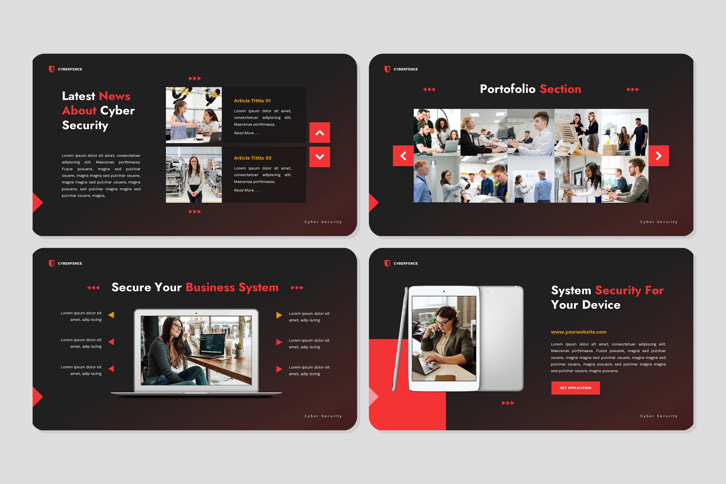 Cyberfance is a mobile friendly template with and adaptive design.