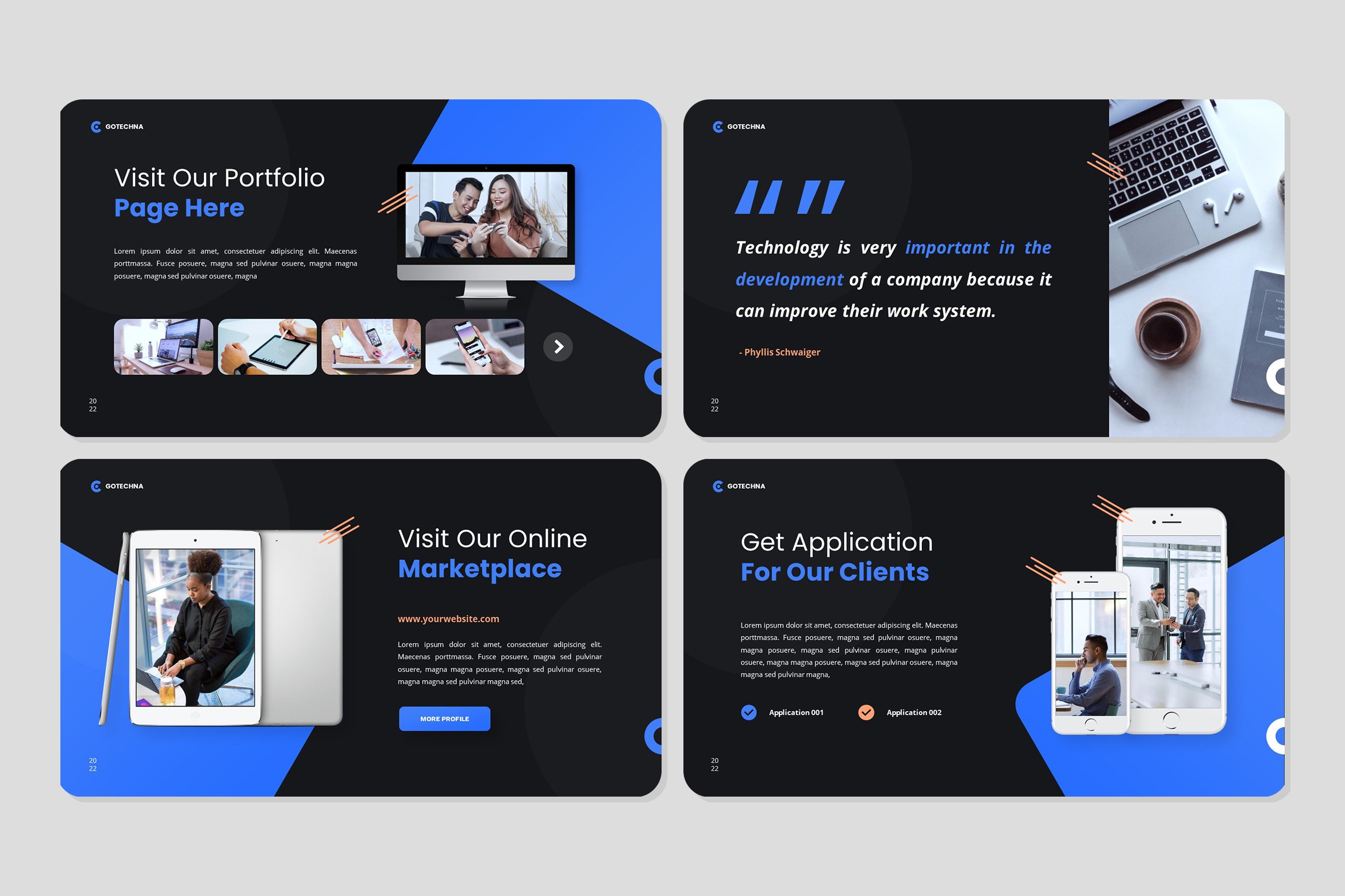 Gotechna is a mobile friendly template with an adaptive design.