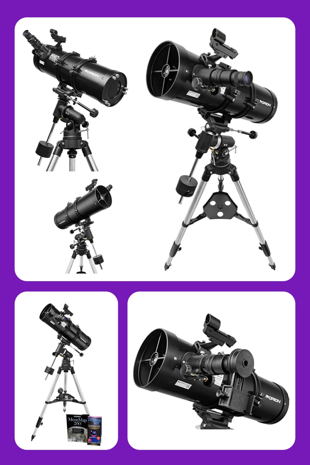 Collage with photos of telescope.