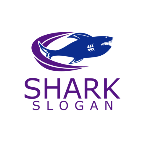 Elegant Shark Logo Design Template cover image.