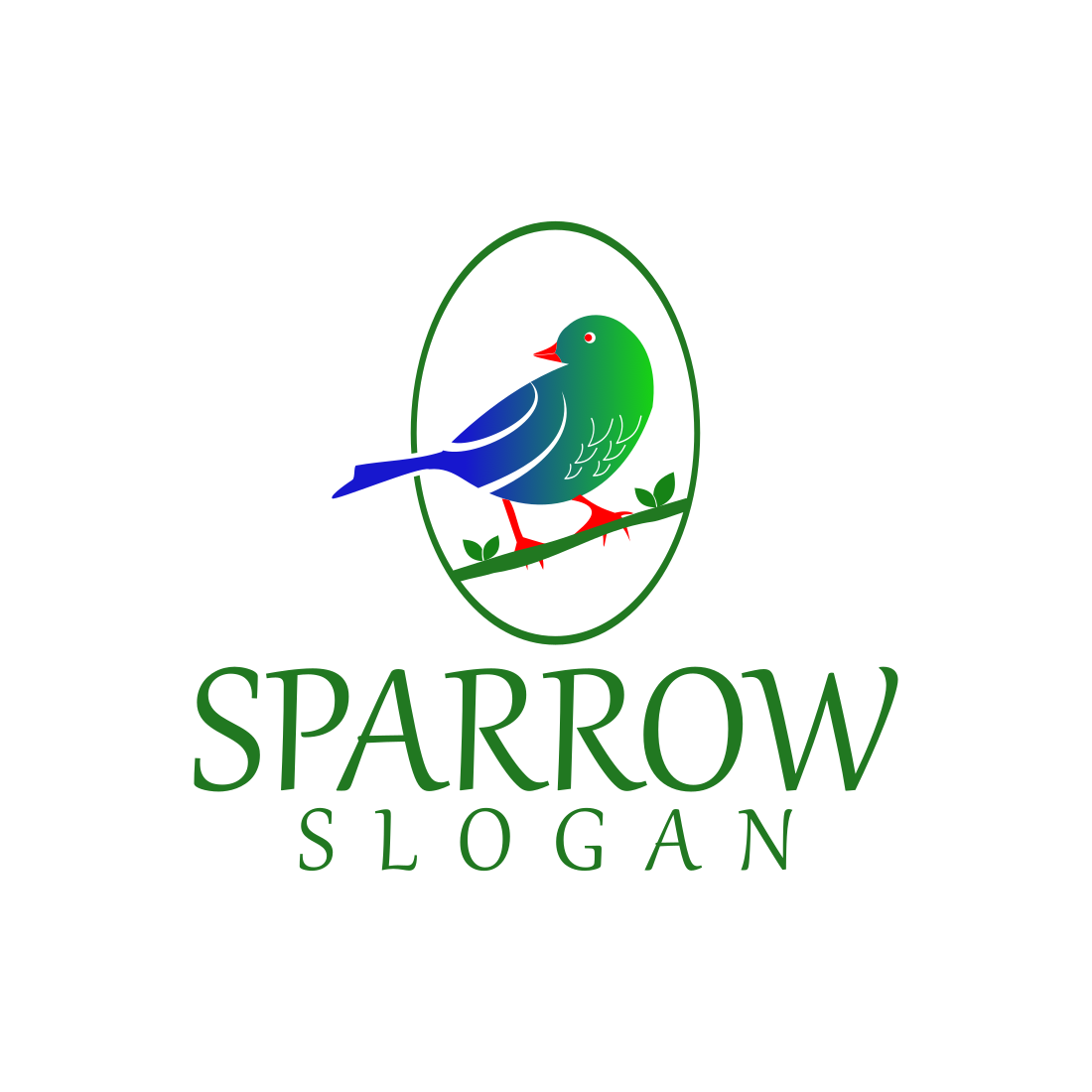 Sparrow Creative Logo Design Template previews.