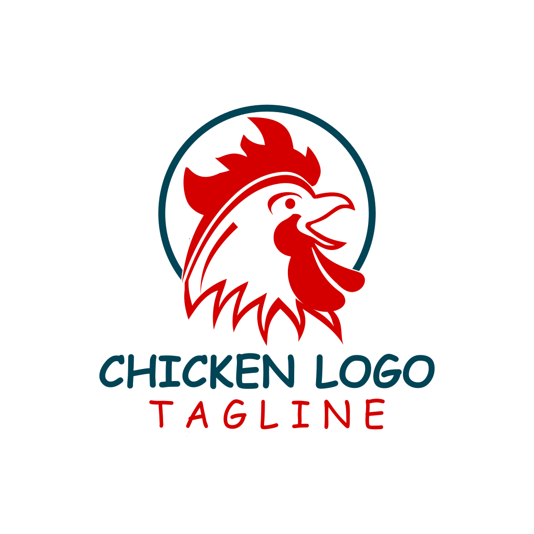 Rooster Custom Logo Design Template previews.