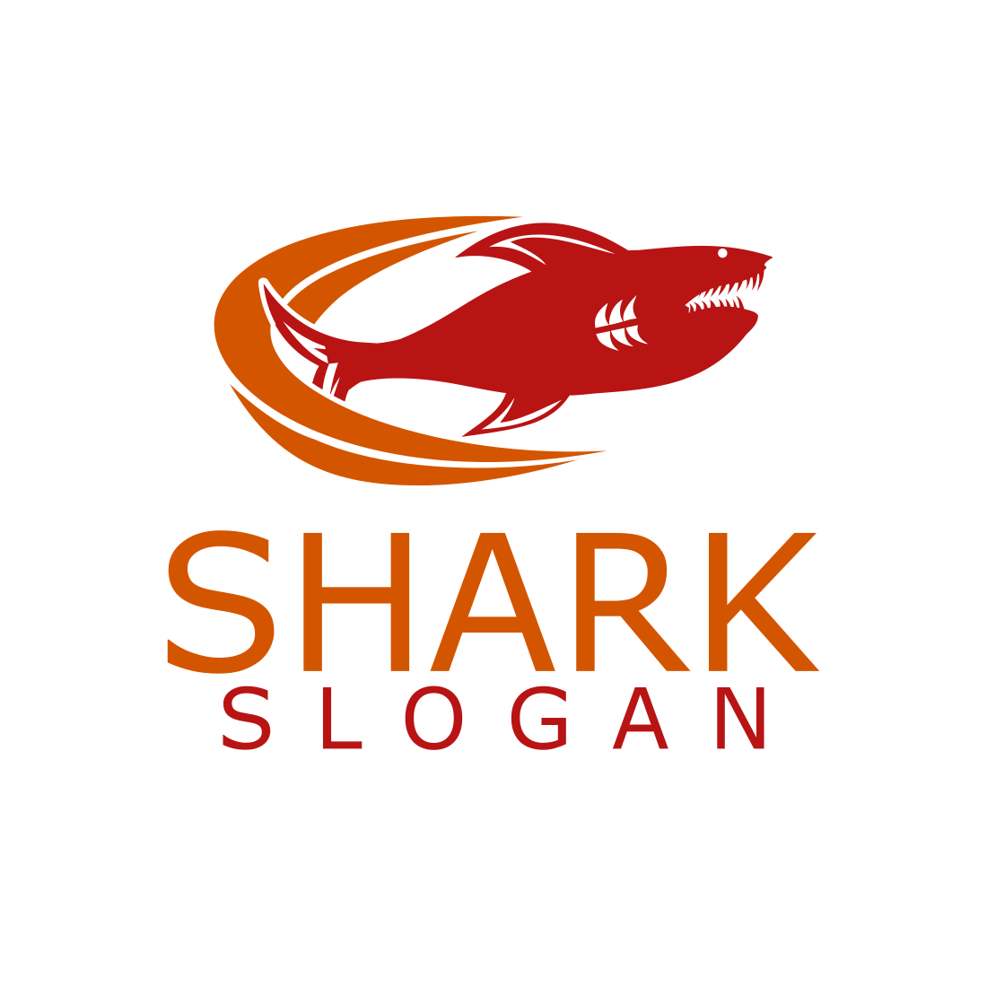 Elegant Shark Logo Design Template previews.