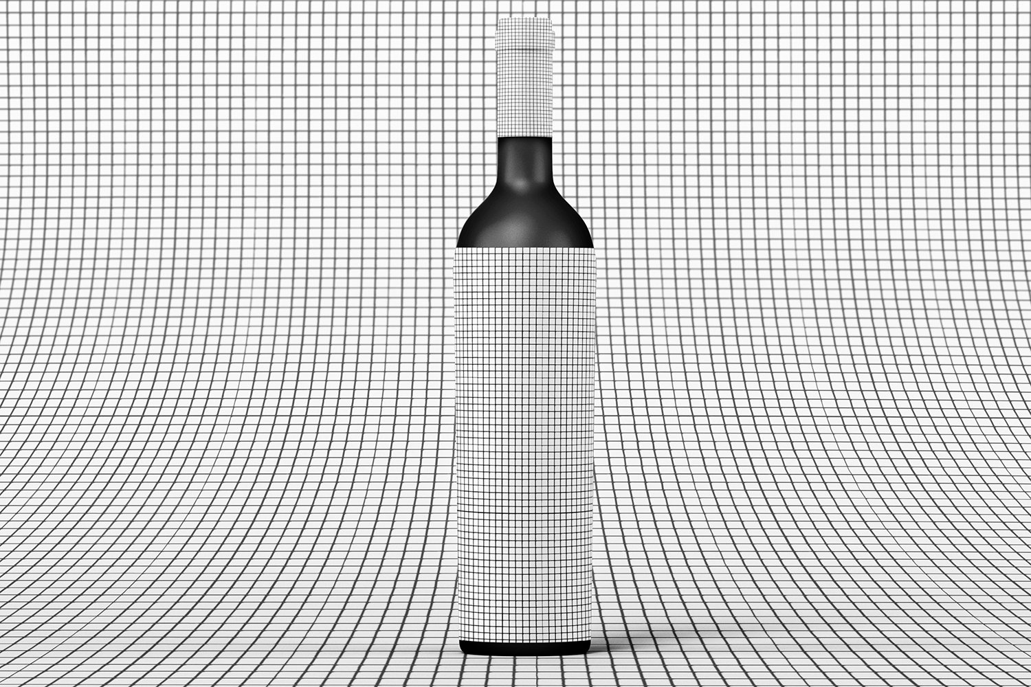 White label with black prints for wine bottle.