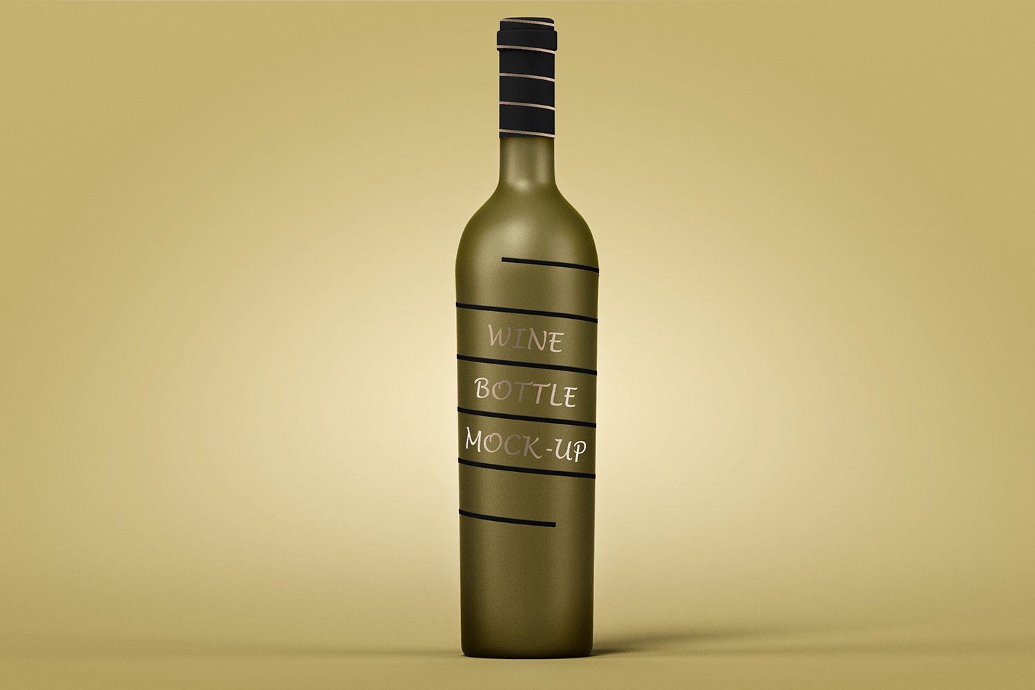 So cool olive matte bottle for wine.