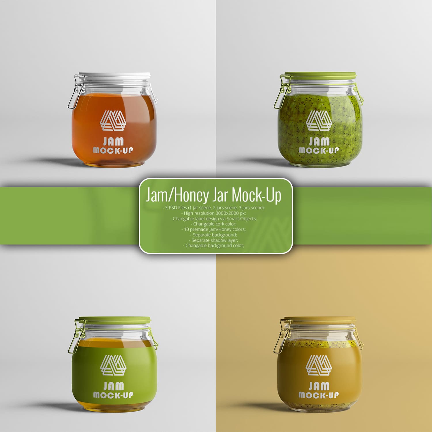 Jam/Honey Jar Mock-Up cover.