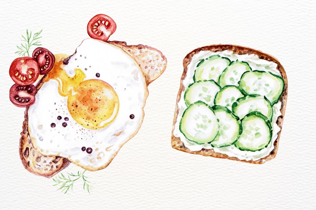 Cucumber & egg sandwiches.
