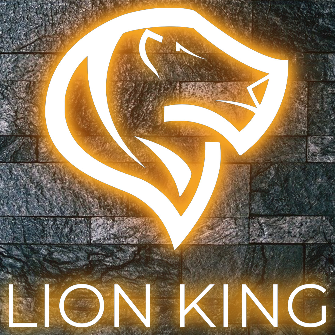 Lion 3D Minimal Logo Design
