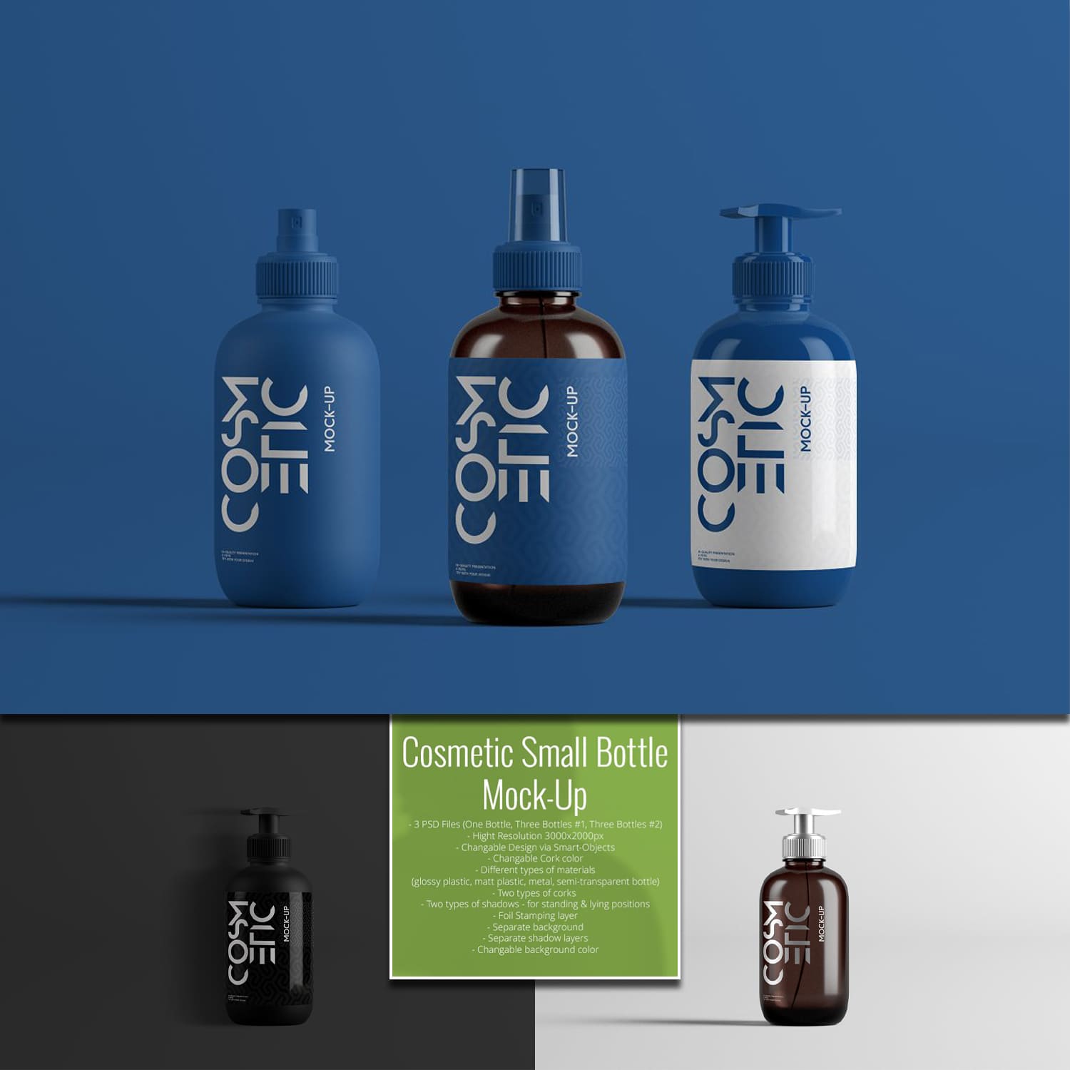 Cosmetic Small Bottle Mock-Up.