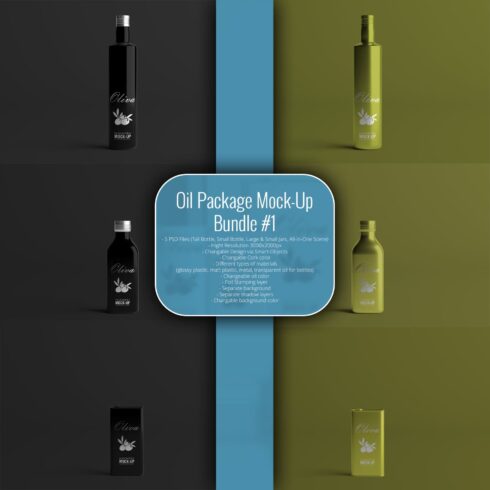 [-50%] Oil Package Mock-Up Bundle #1.