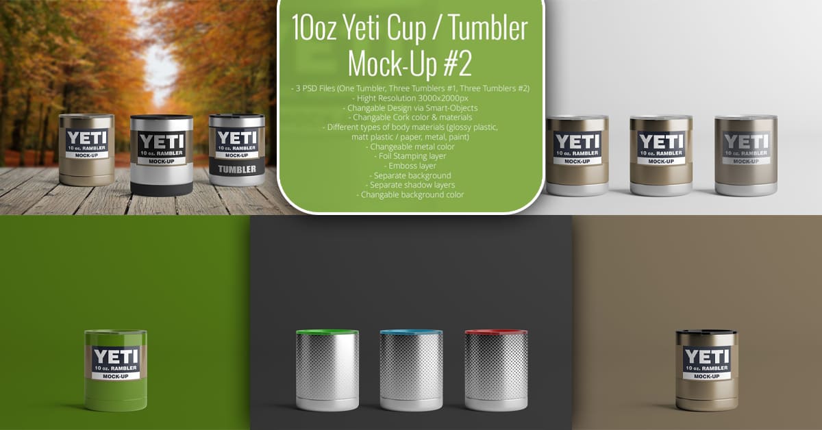 10oz. Yeti Cup / Tumbler Mock-Up – MasterBundles