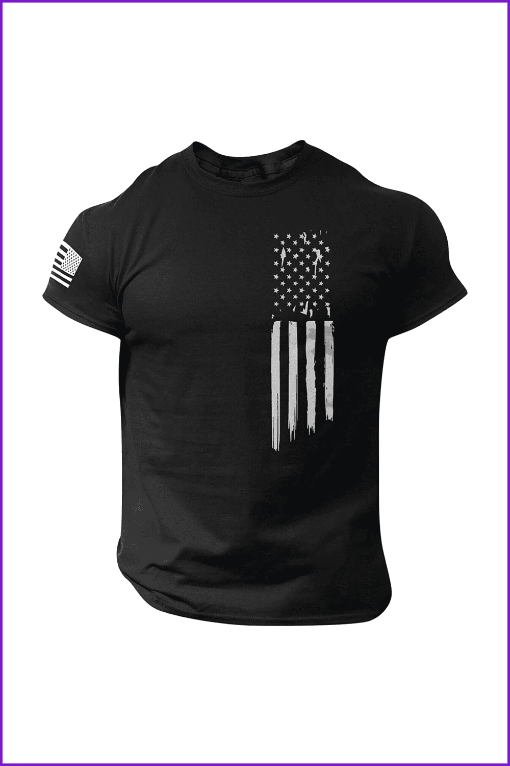 Mens Solid US Flag Shirt,Stars and Stripes Printed Lightweight T-Shirt Summer Casual Breathable Muscle Top.