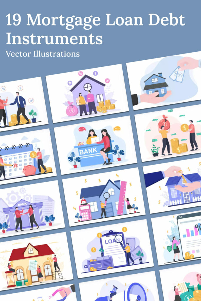 19 Mortgage Loan Debt Instruments Vector Illustrations – MasterBundles