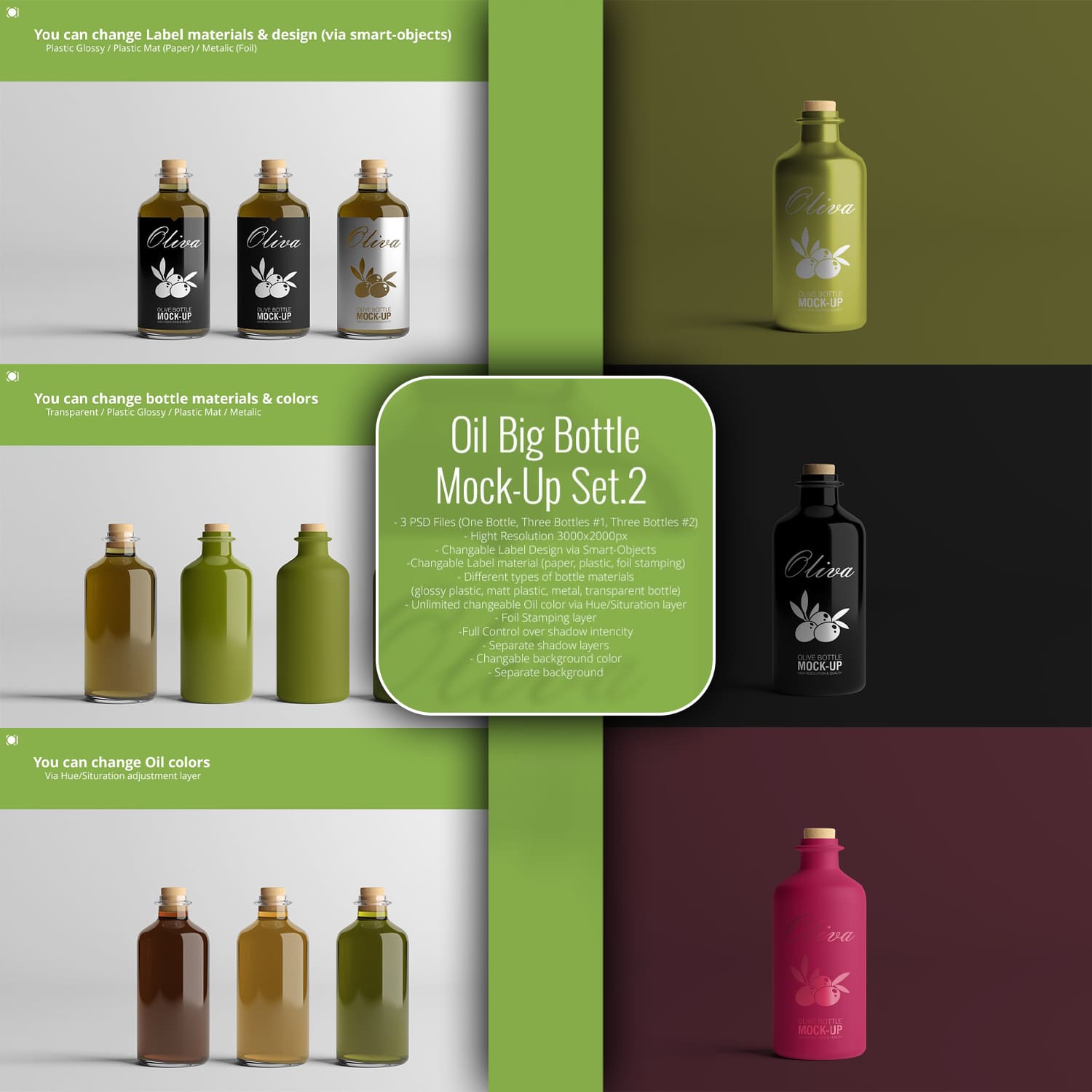 Oil Big Bottle Mock-Up Set.2 cover.