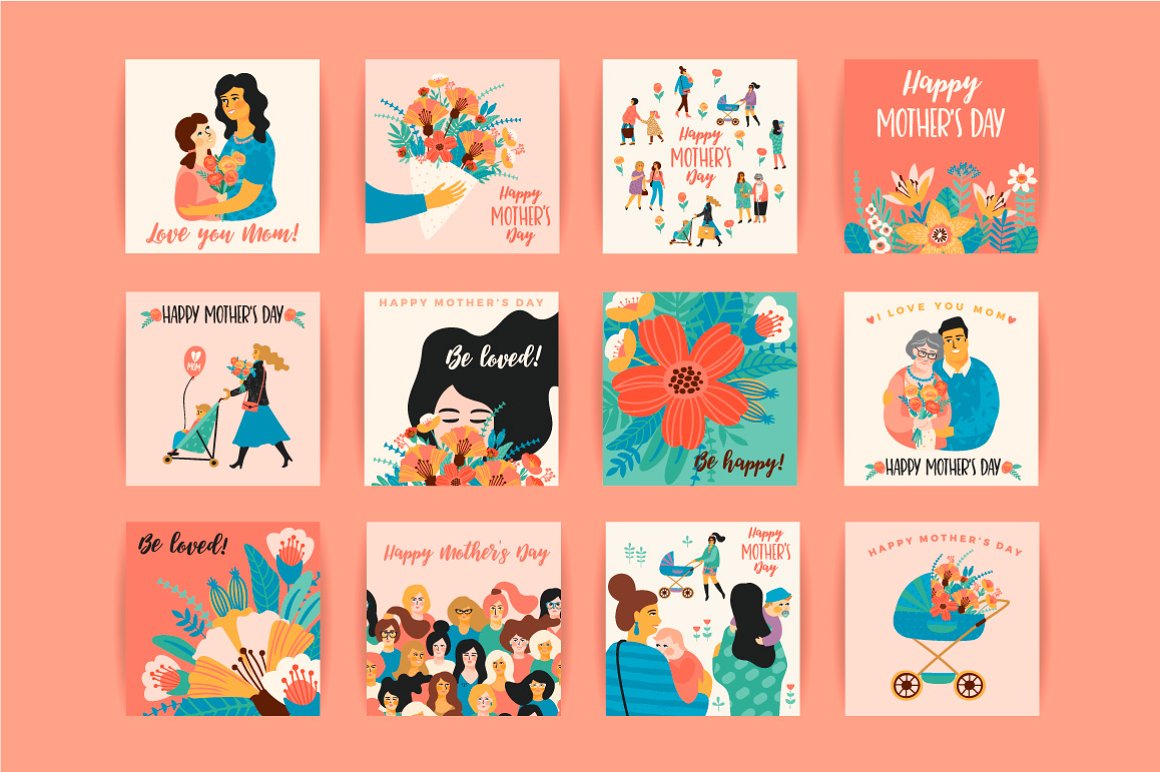 Cool creative cards for Mother's day.