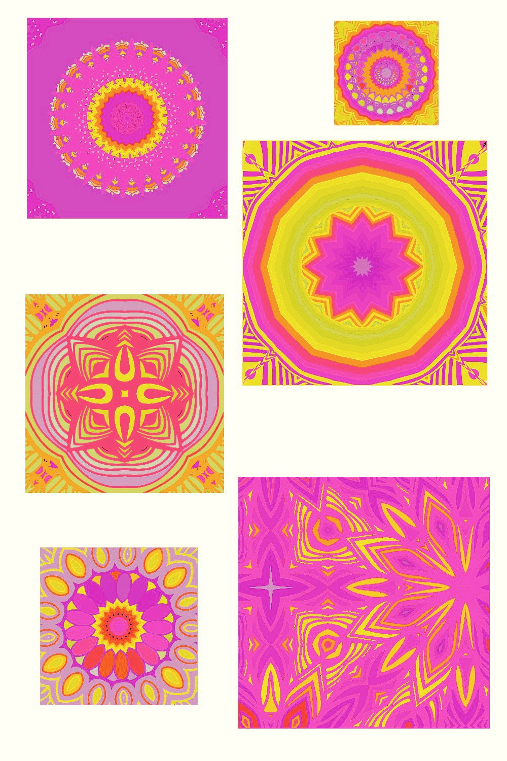 Pretty Multicolored Digital Paper Pinterest Image.