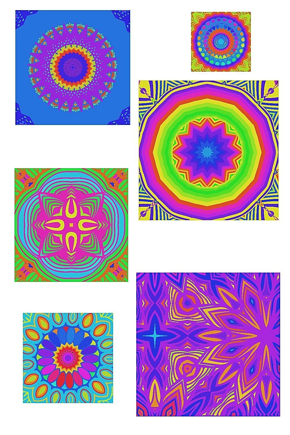 Multicolored Mandala Inspired Background Pinterest Image.