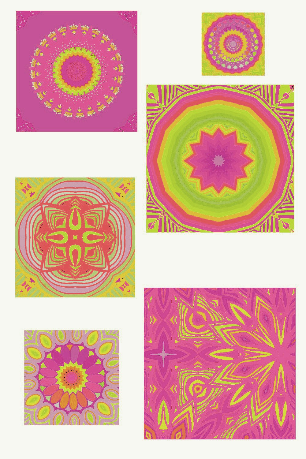 Pretty Mandala Pastel Set Of 25 Pinterest Image.