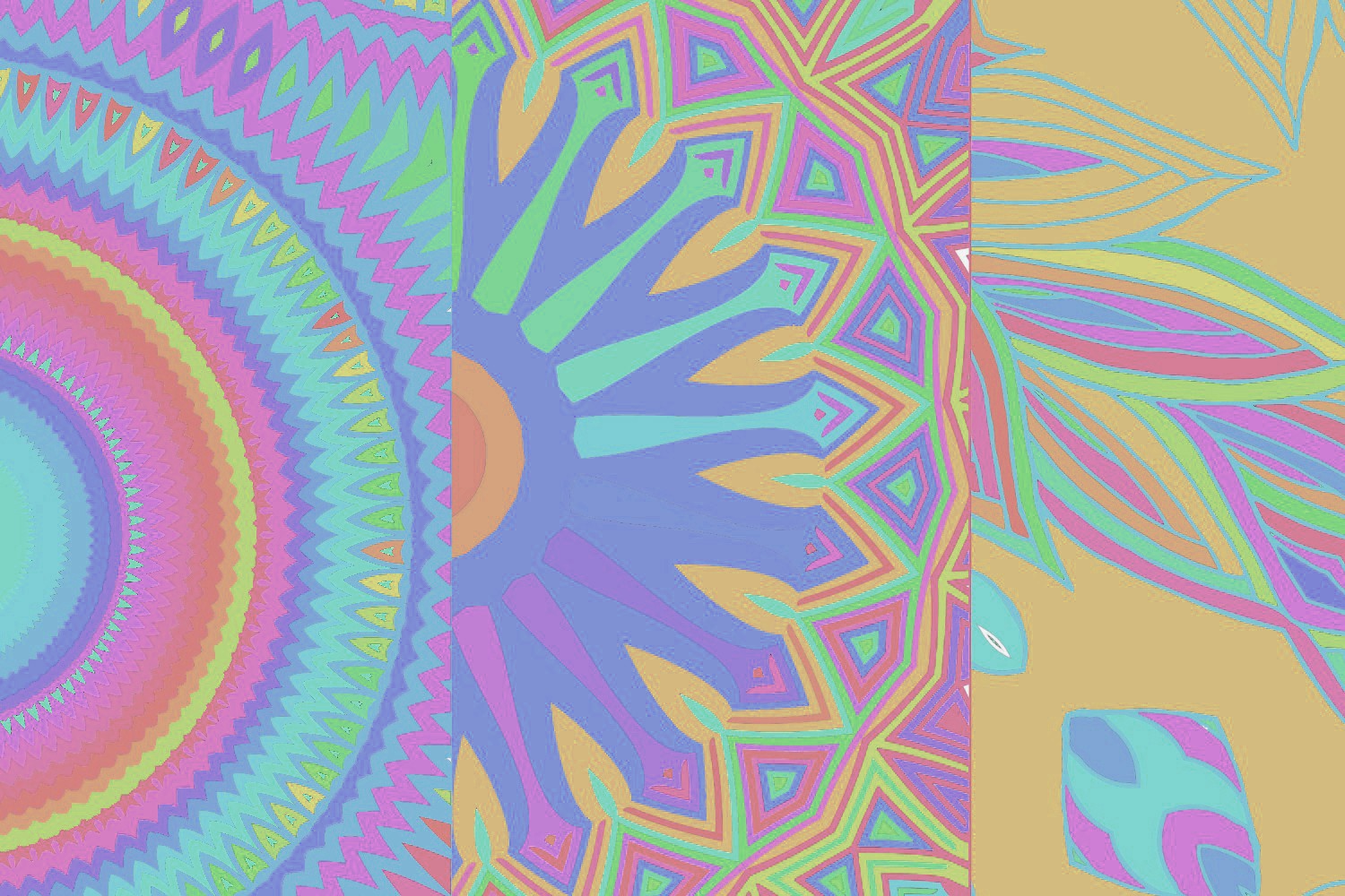 Pastel Mandala Inspired Background Facebook Image.