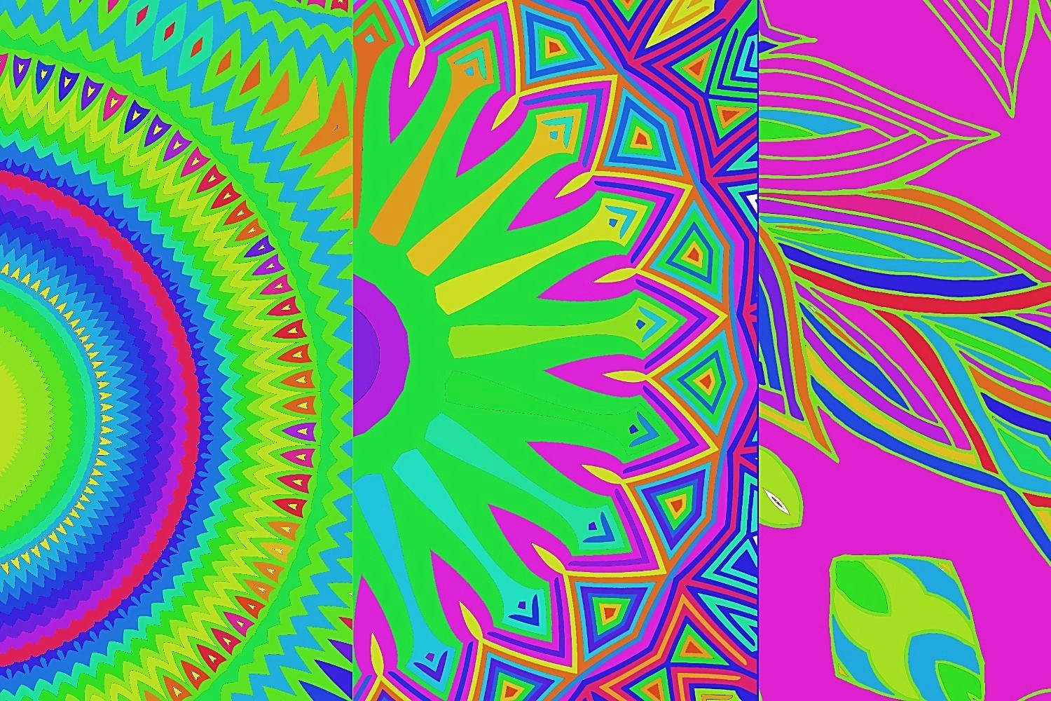 Multicolored Mandala Inspired Background Facebook Image.