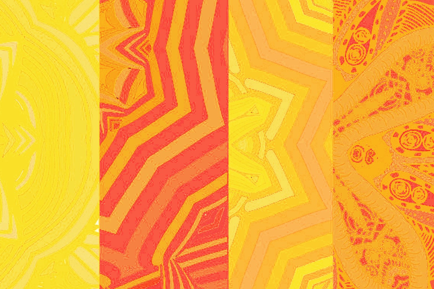 Pretty Multi-coloured Mandala Background facebook image.