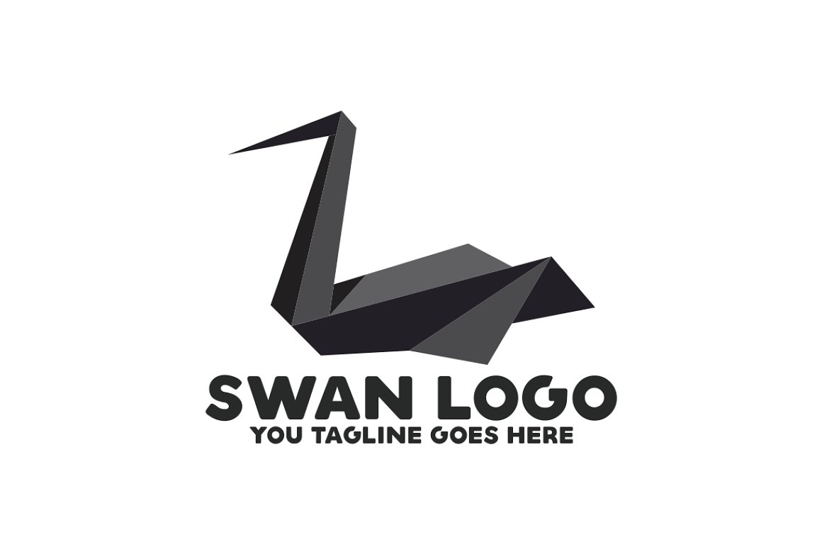 Classic black swan logo.