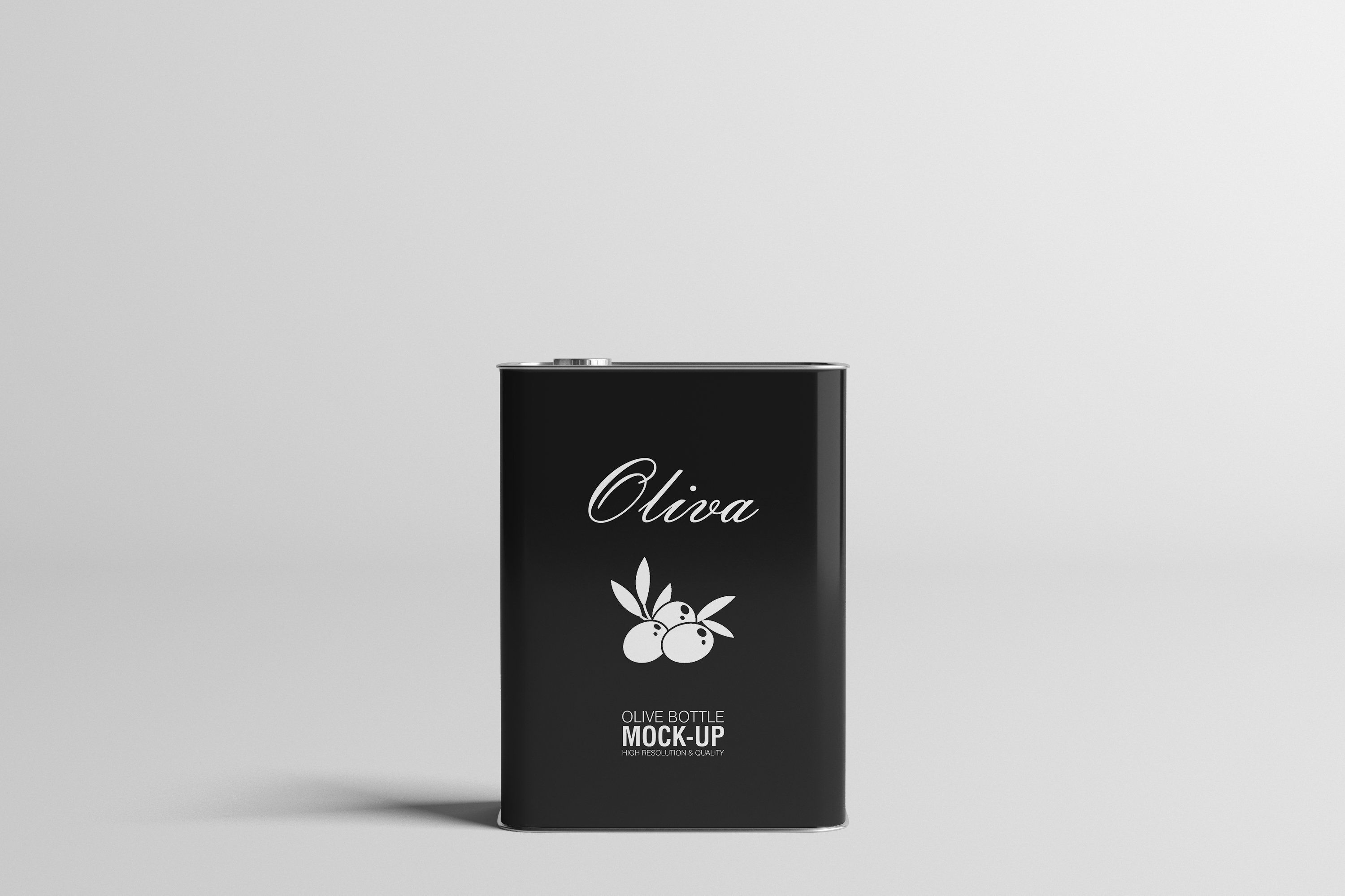 Metal glance black jam with silver olive logo.