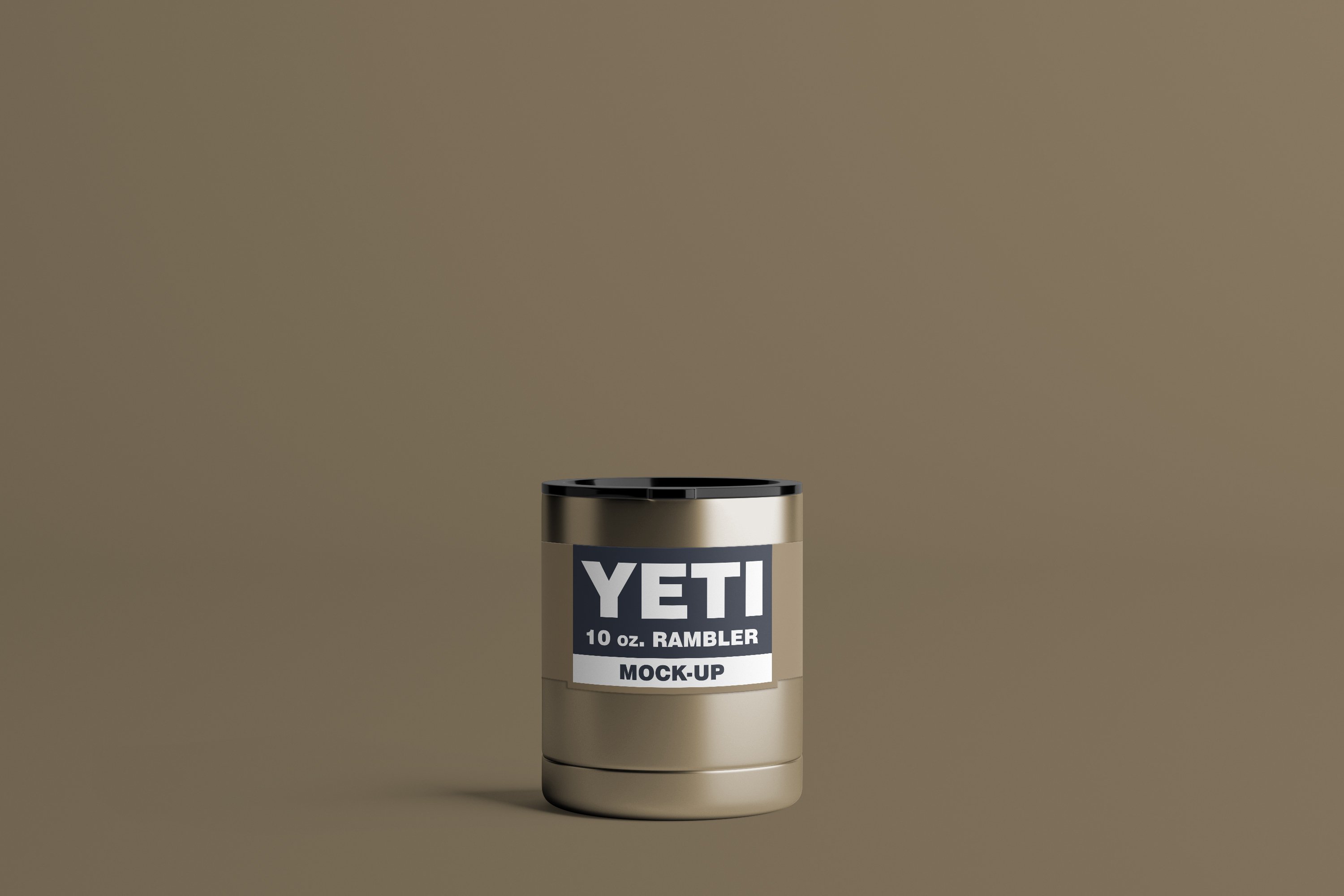 One small gold yeti cup.