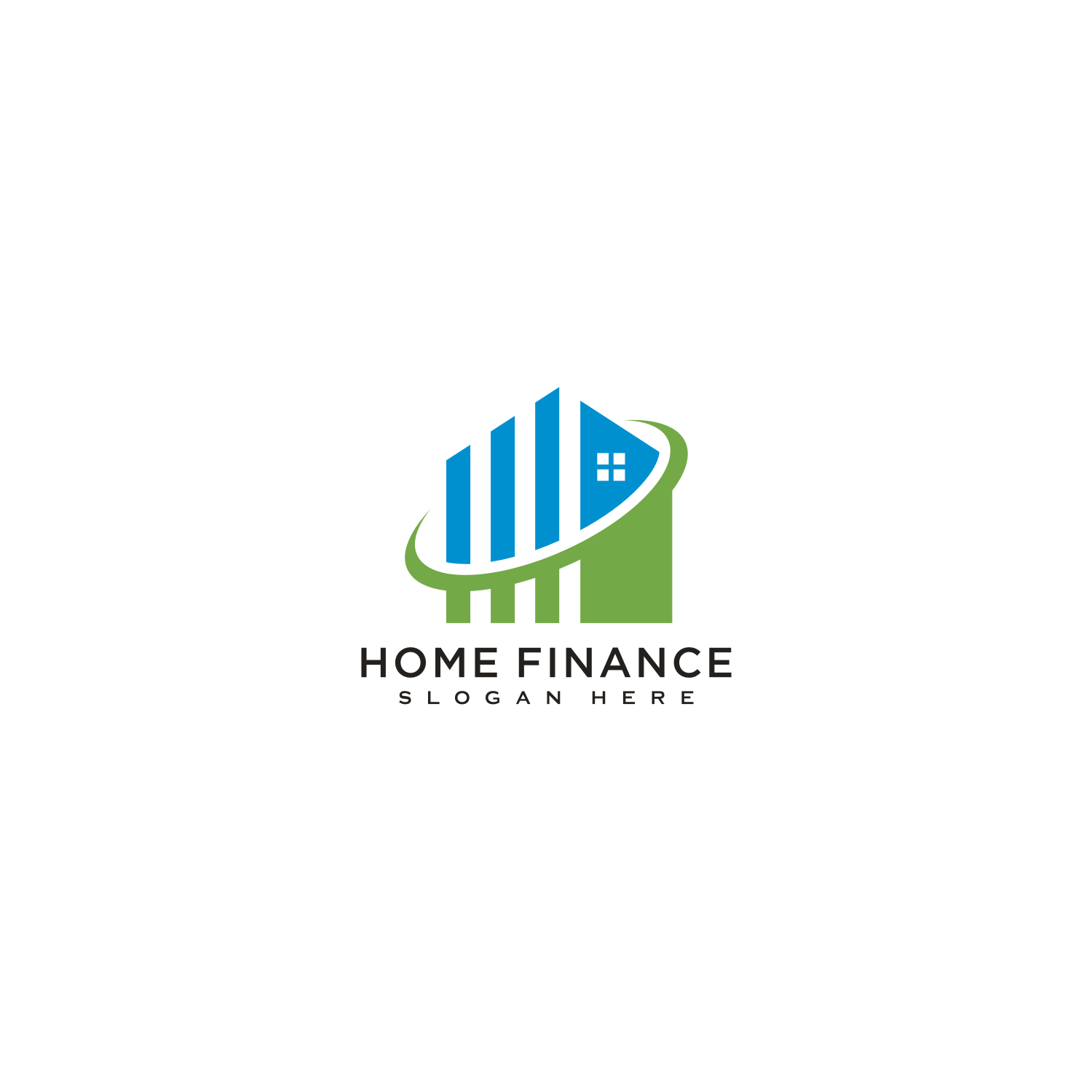 House and Business Finance Logo
