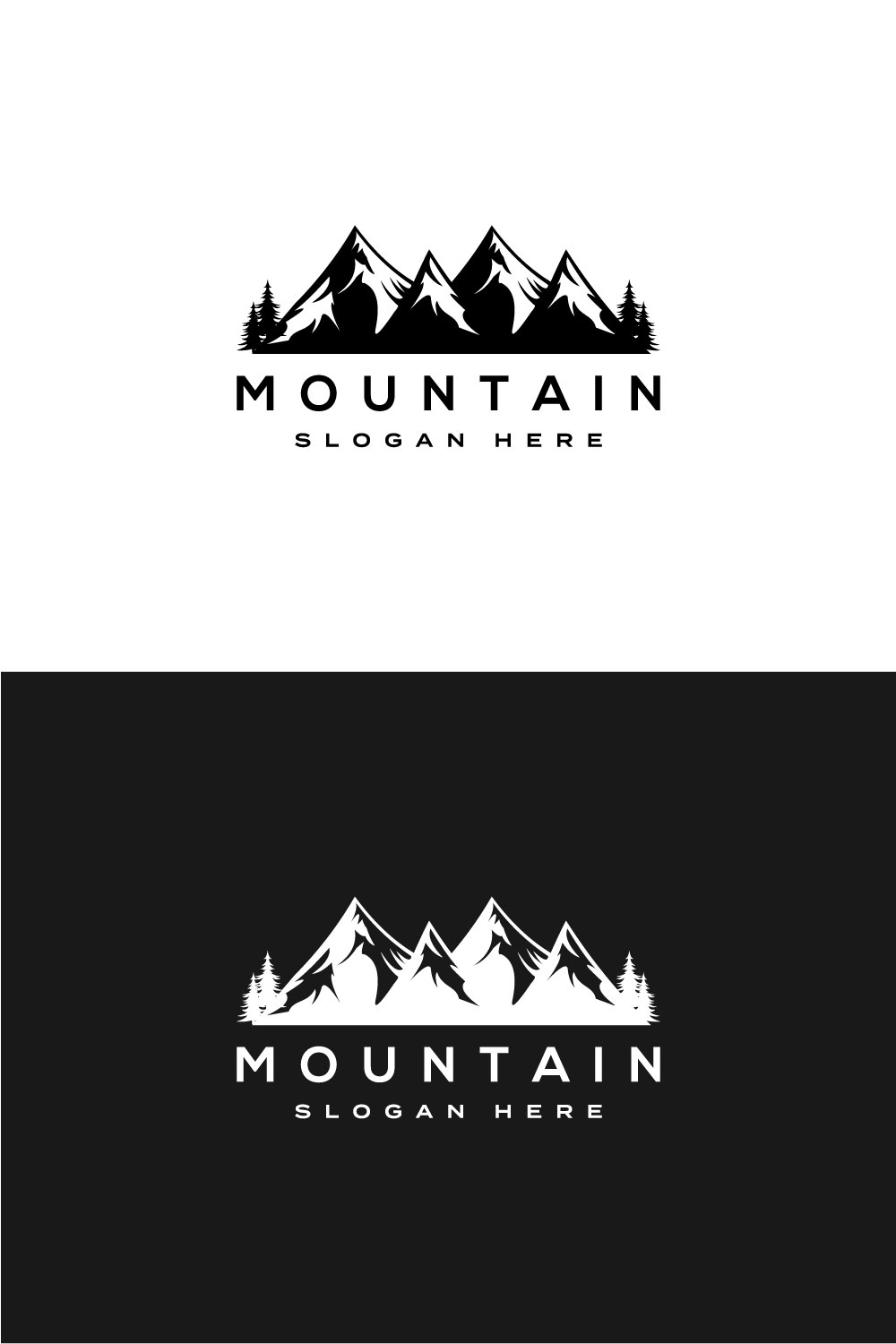 Mountain Logo Vector Design pinterest.