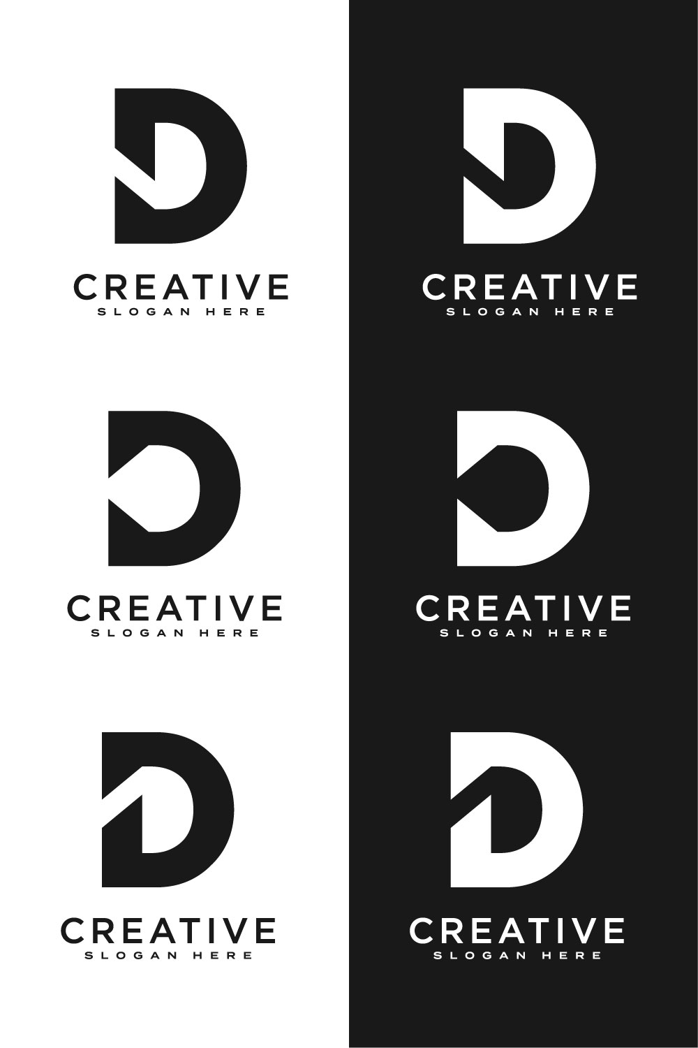 Initials D Logo Vector Design Template