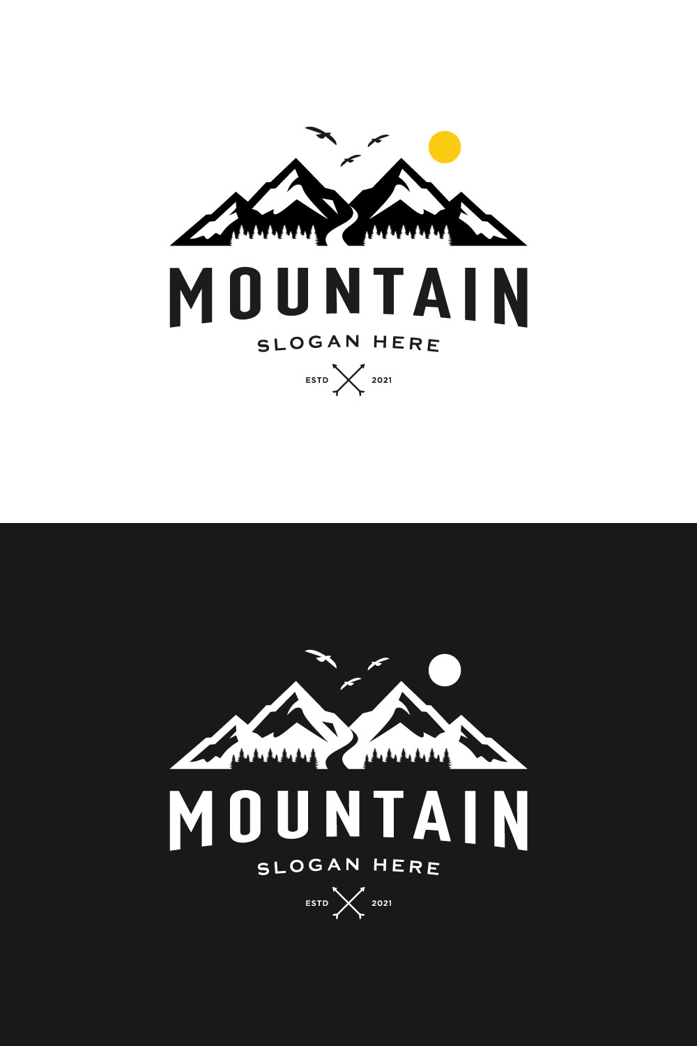 Mountain Logo Vector Template pinterest.