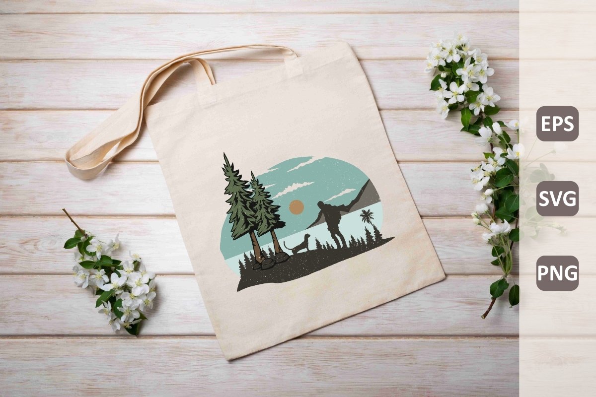 Ivory eco bag with nature.