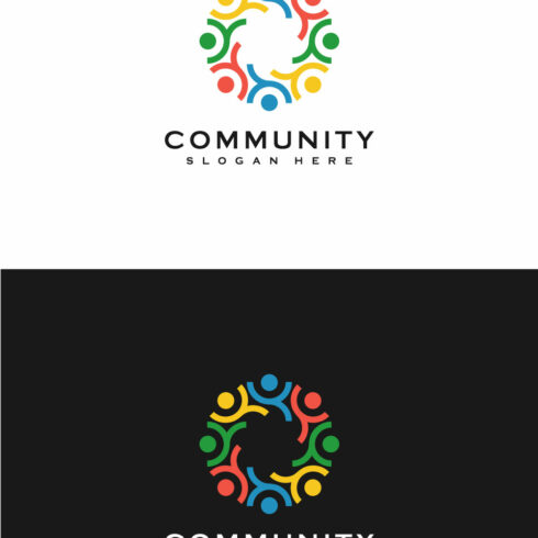 teamwork people community logo design | MasterBundles