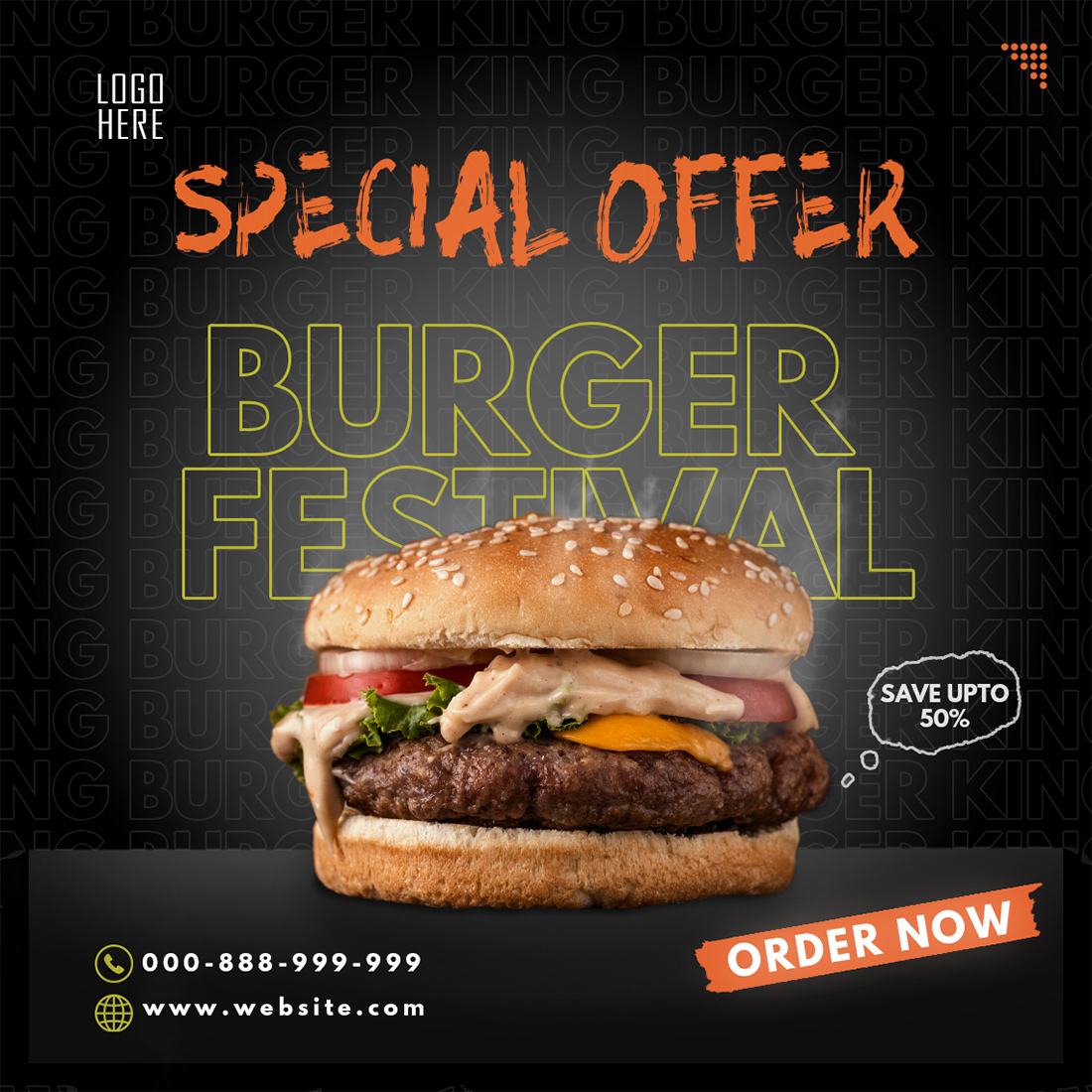 Burger Flyer Template - Social Media Post