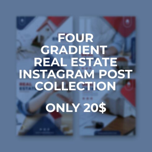 Gradient Real Estate Instagram Post Collection cover image.