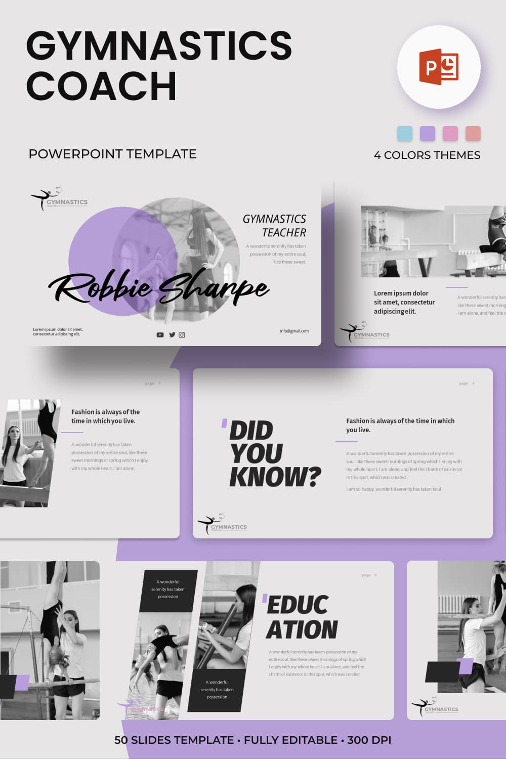 2 gymcoach powerpoint template 1000h1500