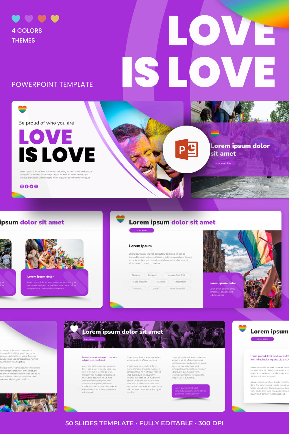 2 loveislove powerpoint template 1000h1500
