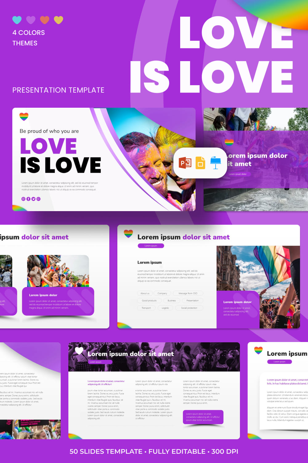 2 loveislove presentation template 1000h1500