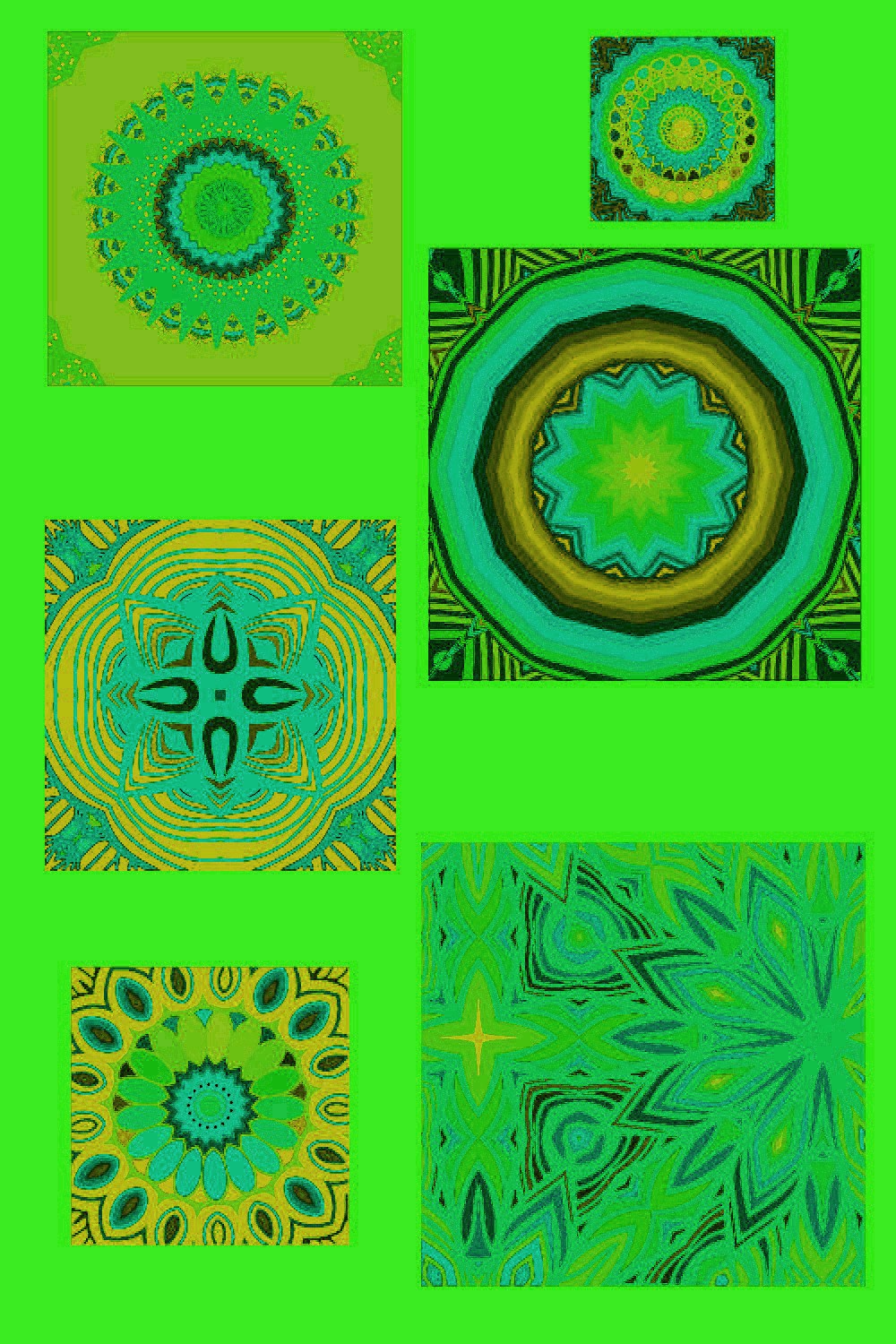 Pretty Mandala Background Set of 25 Pinterest Image.