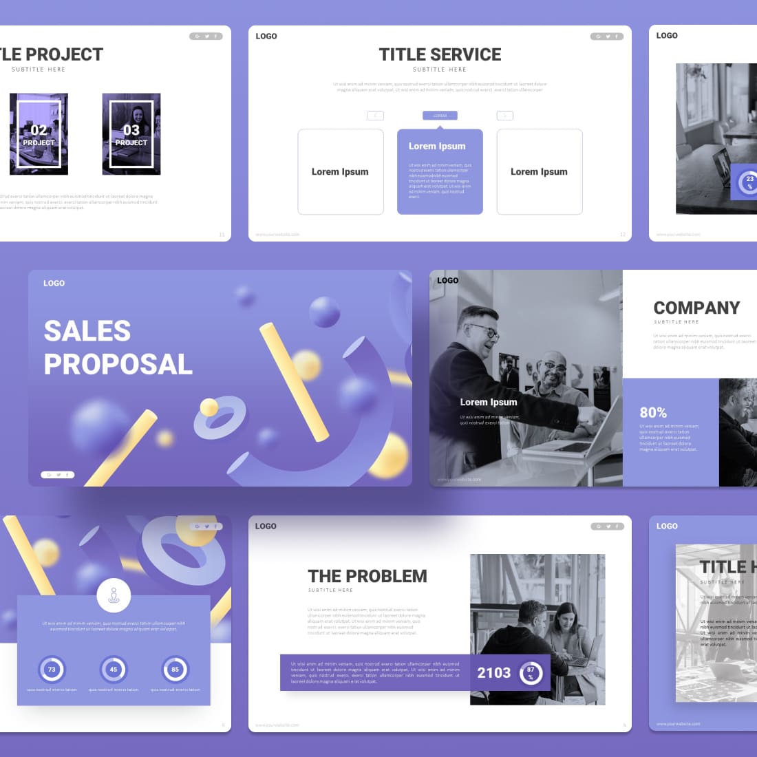 Sales Proposal Pitch Deck Powerpoint Template cover.