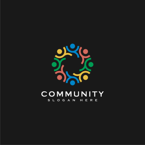 teamwork people community logo design - MasterBundles