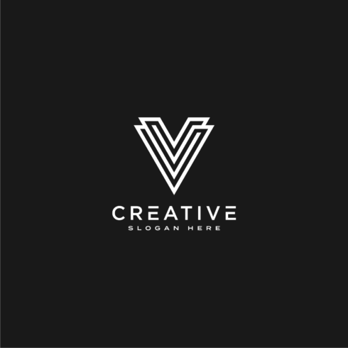 initial letter V logo line style vector design - MasterBundles