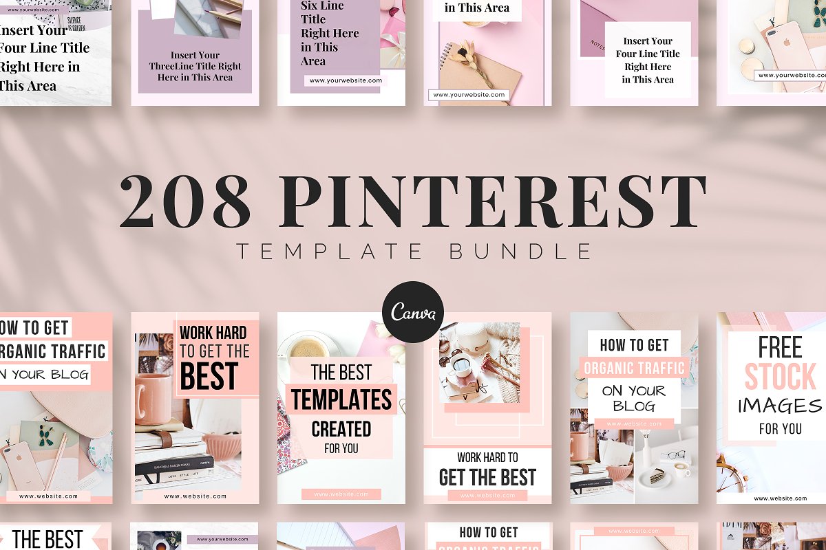 Cover image of Pinterest Template Bundle.