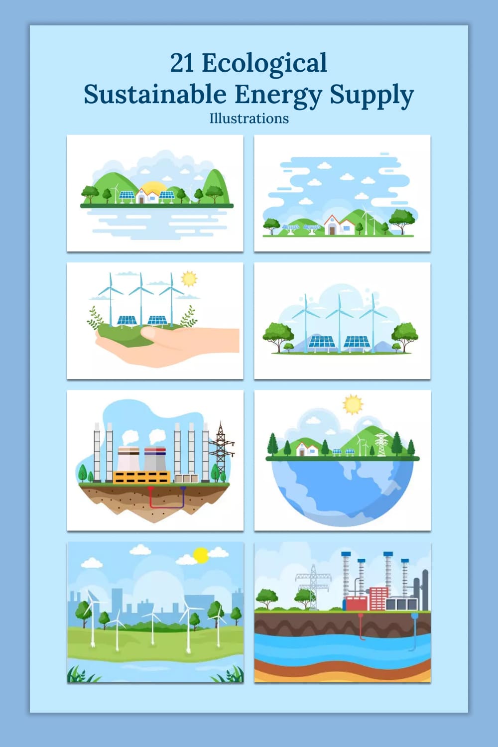 21 ecological sustainable energy supply illustrations 03