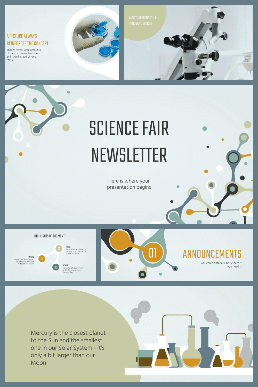 Free Science Fair Newsletter PowerPoint Template.