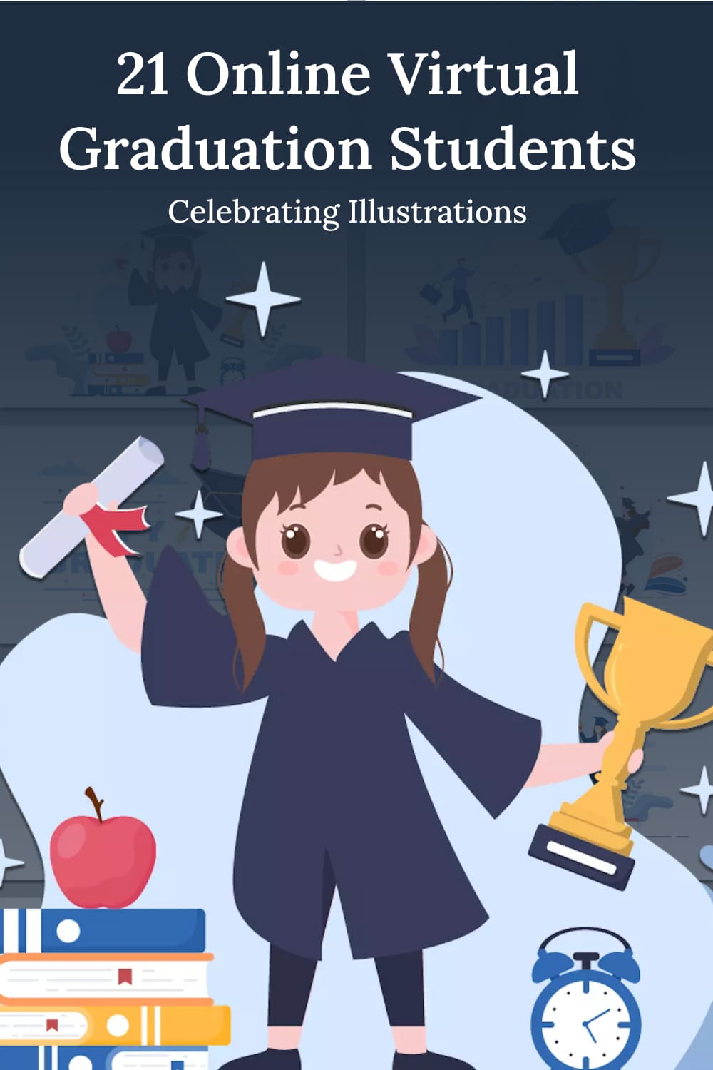 21 online virtual graduation students celebrating illustrations 03